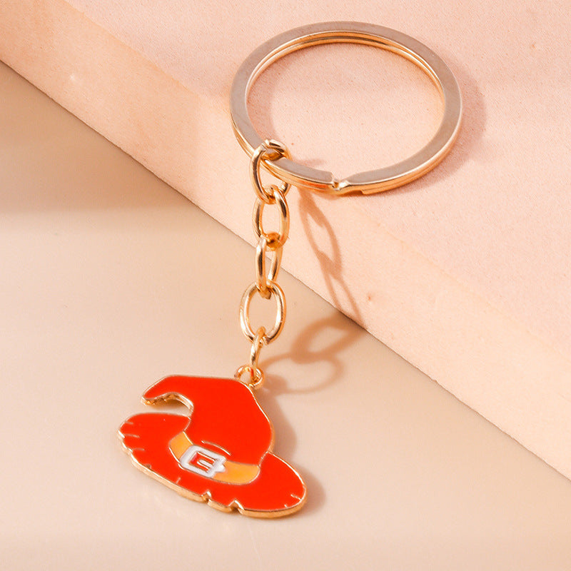 Wholesale Cartoon Witch Hat Zinc Alloy Keychain